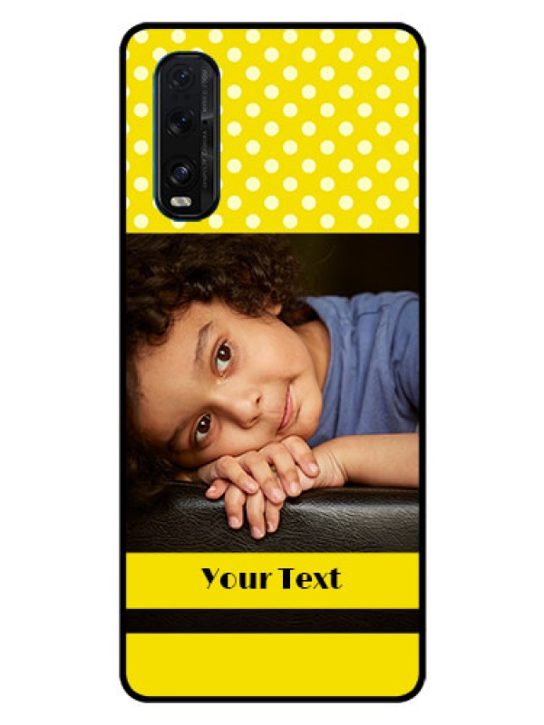 Custom Oppo Find X2 Custom Glass Phone Case  - Bright Yellow Case Design