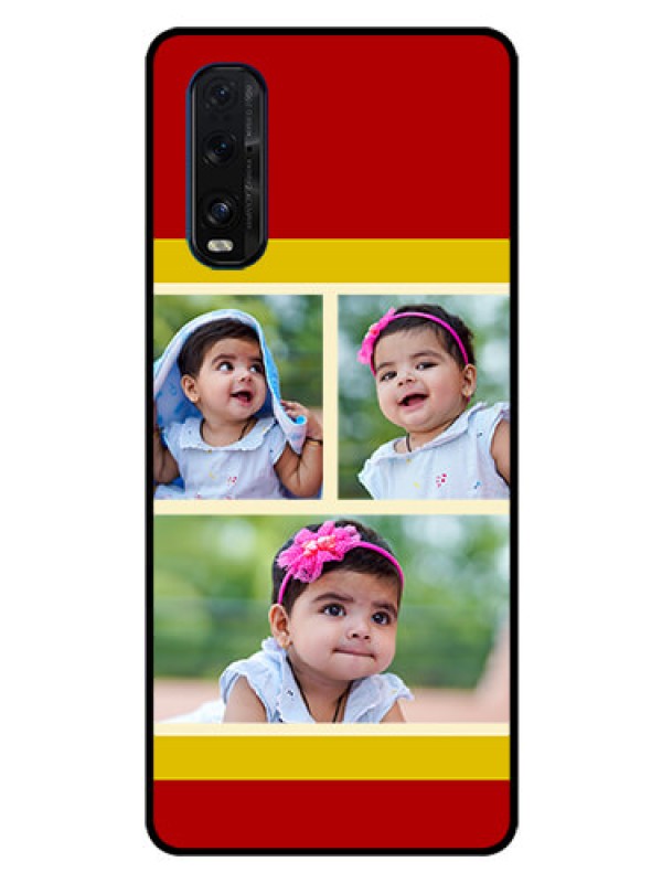 Custom Oppo Find X2 Custom Glass Mobile Case  - Multiple Pic Upload Design