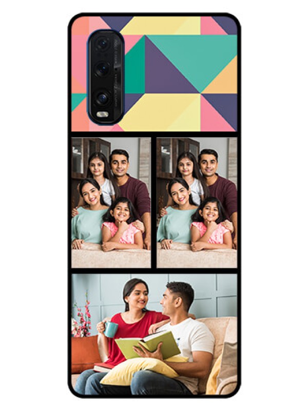 Custom Oppo Find X2 Custom Glass Phone Case  - Bulk Pic Upload Design