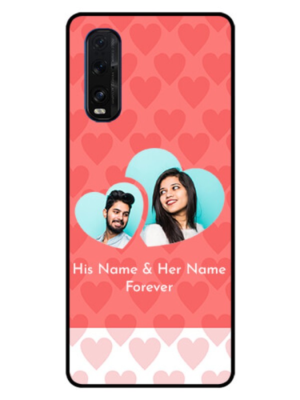 Custom Oppo Find X2 Personalized Glass Phone Case  - Couple Pic Upload Design