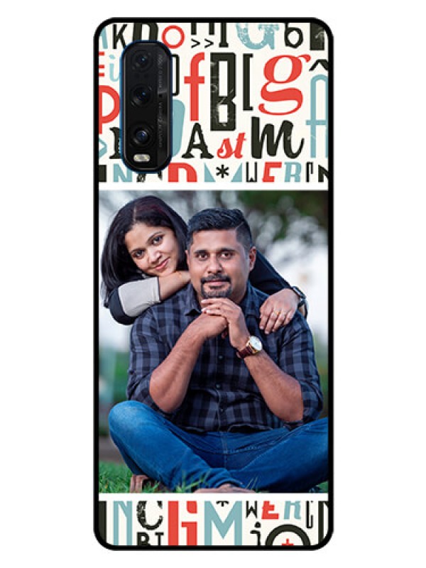 Custom Oppo Find X2 Personalized Glass Phone Case  - Alphabet Design
