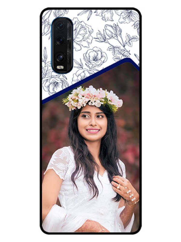 Custom Oppo Find X2 Personalized Glass Phone Case  - Premium Floral Design