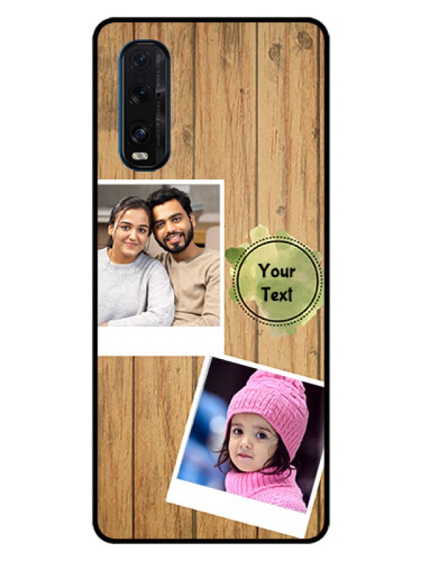 Custom Oppo Find X2 Custom Glass Phone Case  - Wooden Texture Design