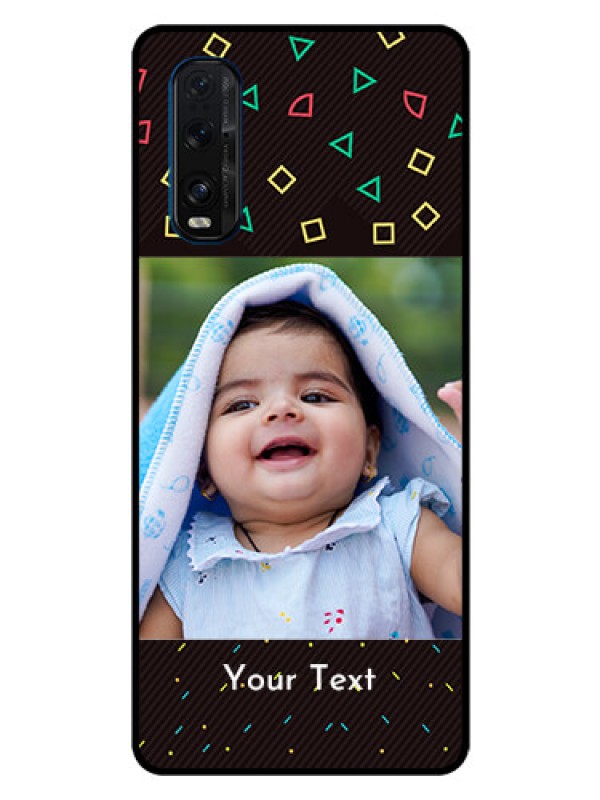 Custom Oppo Find X2 Custom Glass Phone Case  - with confetti birthday design