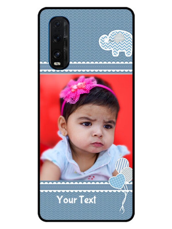 Custom Oppo Find X2 Photo Printing on Glass Case  - with Kids Pattern Design