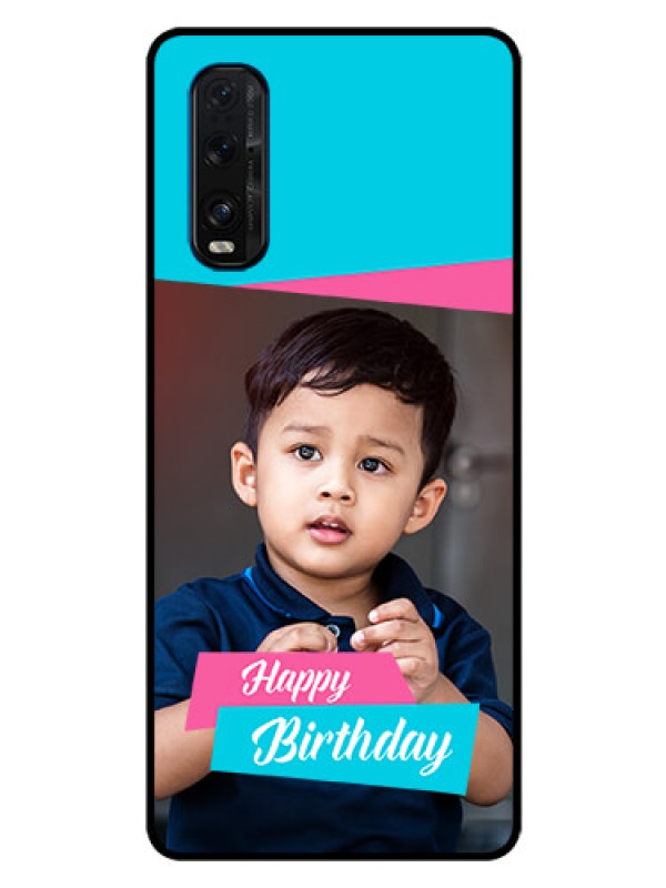 Custom Oppo Find X2 Personalized Glass Phone Case  - Image Holder with 2 Color Design