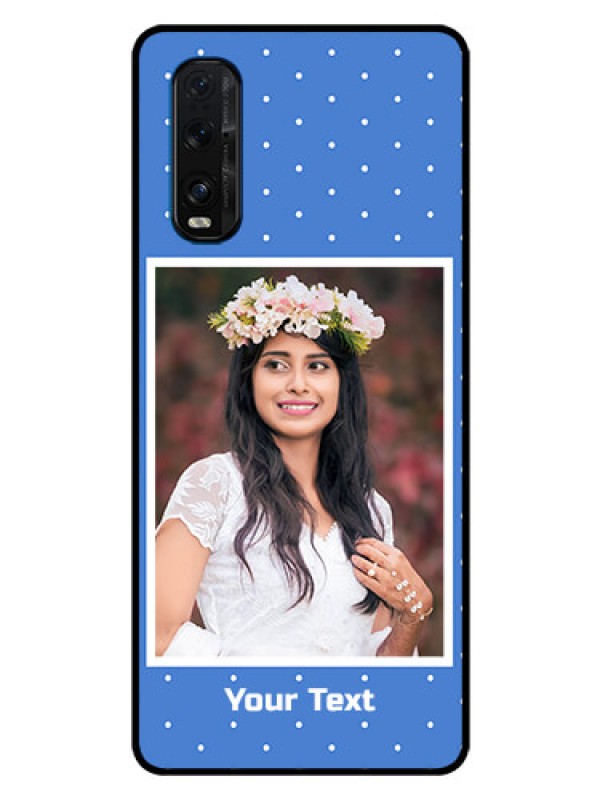 Custom Oppo Find X2 Photo Printing on Glass Case  - Polka dots design