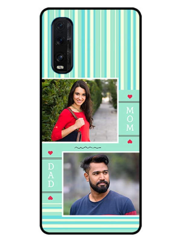 Custom Oppo Find X2 Custom Glass Phone Case  - Mom & Dad Pic Design