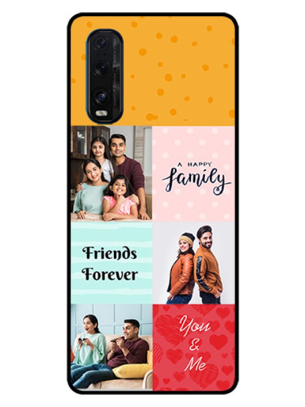 Custom Oppo Find X2 Personalized Glass Phone Case  - Images with Quotes Design