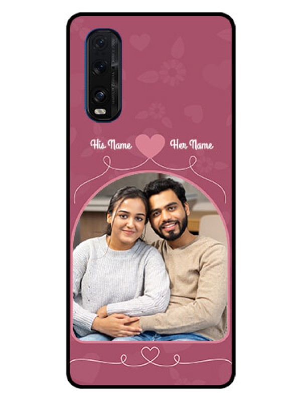 Custom Oppo Find X2 Photo Printing on Glass Case  - Love Floral Design