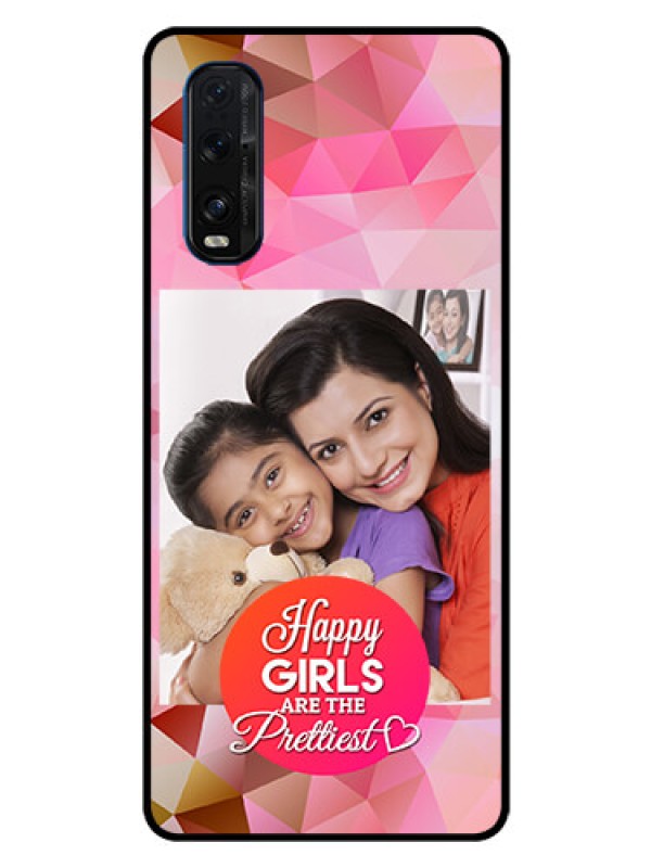 Custom Oppo Find X2 Photo Printing on Glass Case  - Abstract Triangle Design