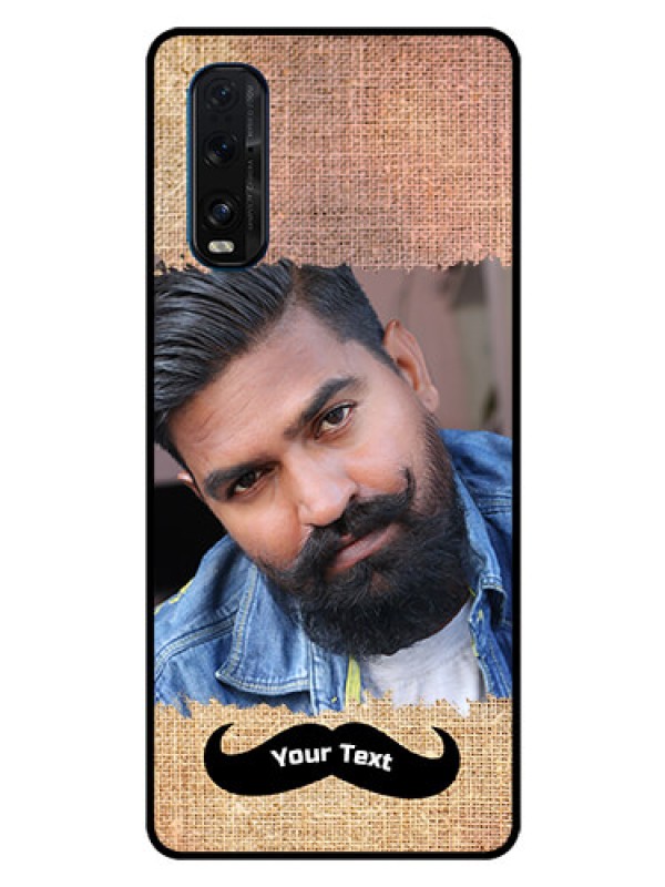 Custom Oppo Find X2 Personalized Glass Phone Case  - with Texture Design