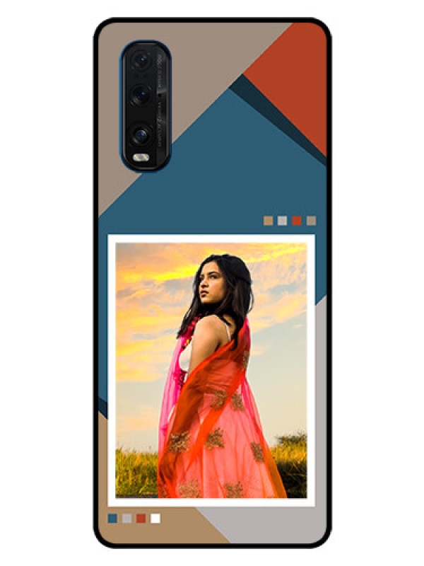 Custom Oppo Find X2 Personalized Glass Phone Case - Retro color pallet Design