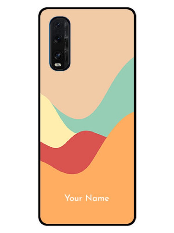 Custom Oppo Find X2 Personalized Glass Phone Case - Ocean Waves Multi-colour Design