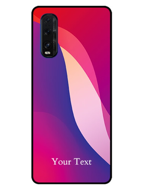 Custom Oppo Find X2 Personalized Glass Phone Case - Digital abstract Overlap Design