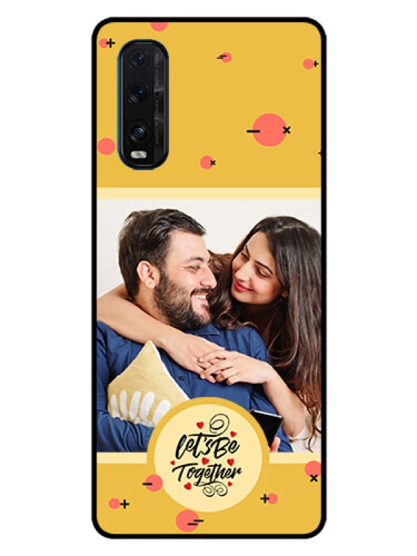 Custom Oppo Find X2 Photo Printing on Glass Case - Lets be Together Design