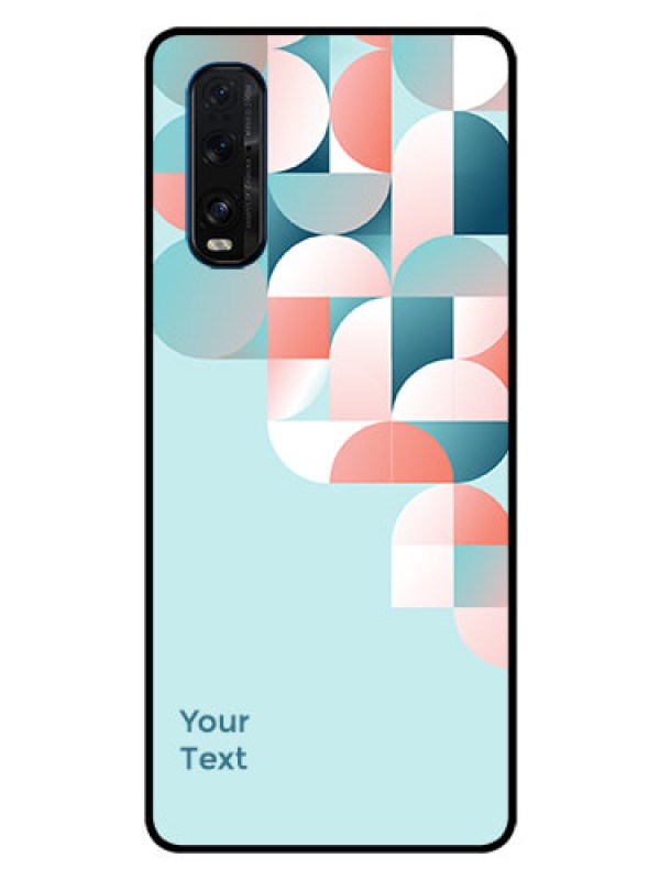 Custom Oppo Find X2 Custom Glass Phone Case - Stylish Semi-circle Pattern Design