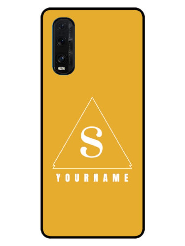 Custom Oppo Find X2 Personalized Glass Phone Case - simple triangle Design