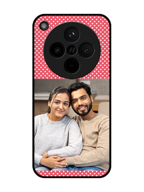 Custom Find X8 5G Custom Glass Phone Case - White Dotted Design