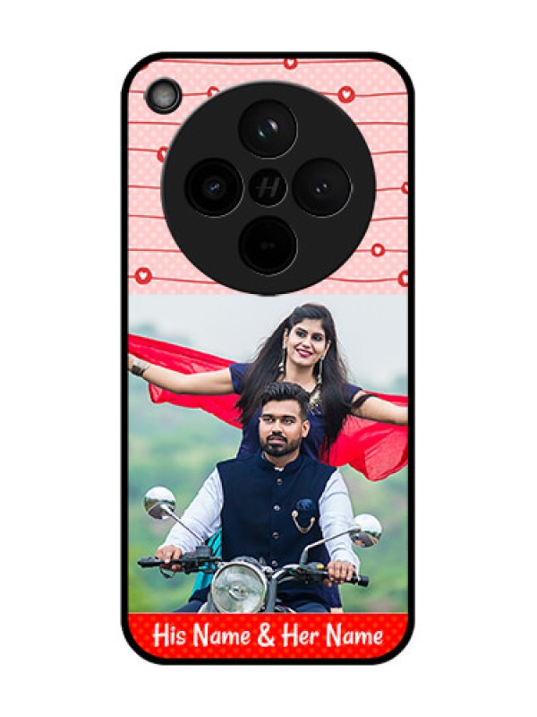 Custom Find X8 5G Custom Glass Phone Case - Red Pattern Case Design