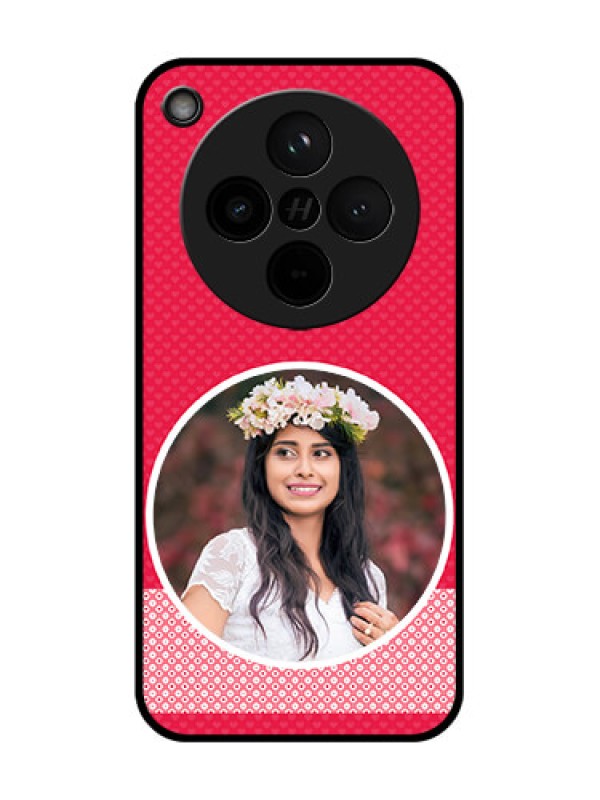 Custom Find X8 5G Custom Glass Phone Case - Pink Color Pattern Design