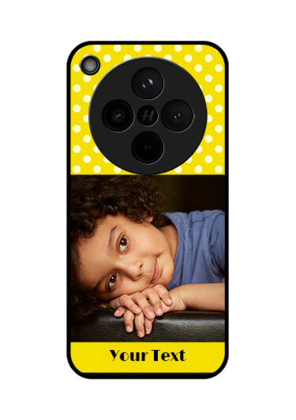 Find X8 5G Custom Glass Phone Case - Bright Yellow Case Design