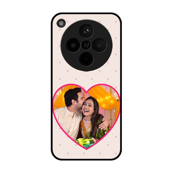 Find X8 5G Custom Glass Phone Case - Heart Shape Design