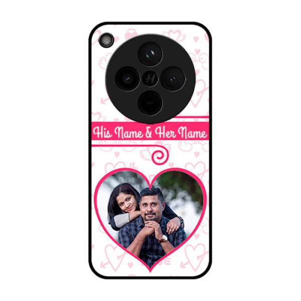 Find X8 5G Custom Glass Phone Case - Heart Shape Love Design