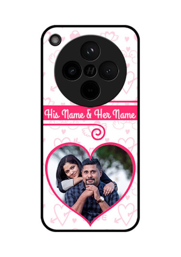 Find X8 5G Custom Glass Phone Case - Heart Shape Love Design