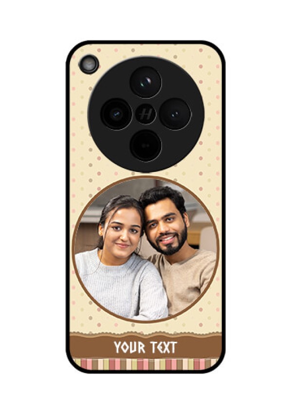 Find X8 5G Custom Glass Phone Case - Brown Dotted Mobile Case Design