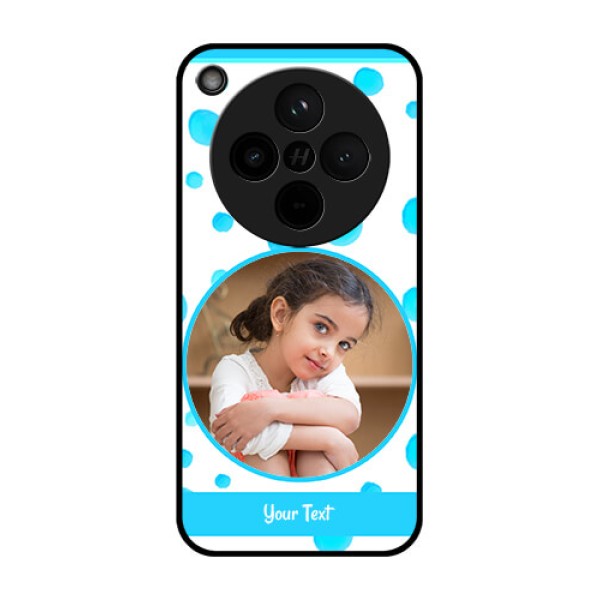 Find X8 5G Custom Glass Phone Case - Blue Bubbles Pattern Design Find X8 5G Custom Glass Phone Case - Blue Bubbles Pattern Design