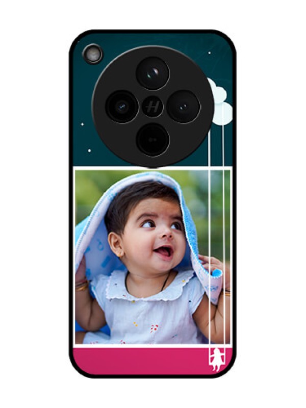 Custom Find X8 5G Custom Glass Phone Case - Cute Girl With Cloud Design