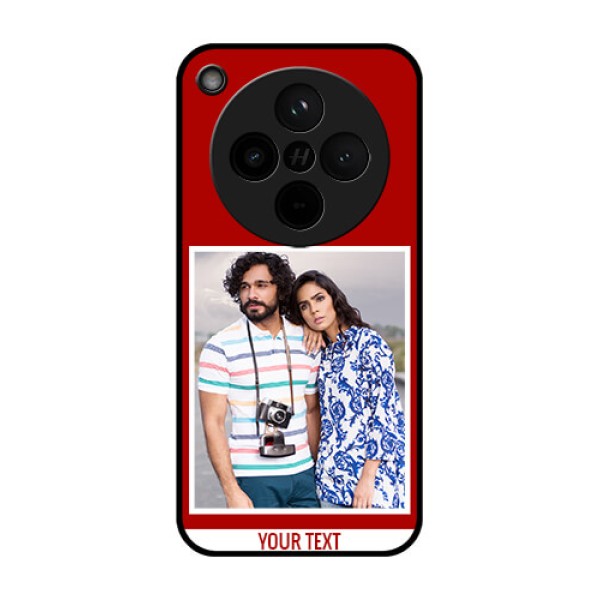 Find X8 5G Custom Glass Phone Case - Red Color Design