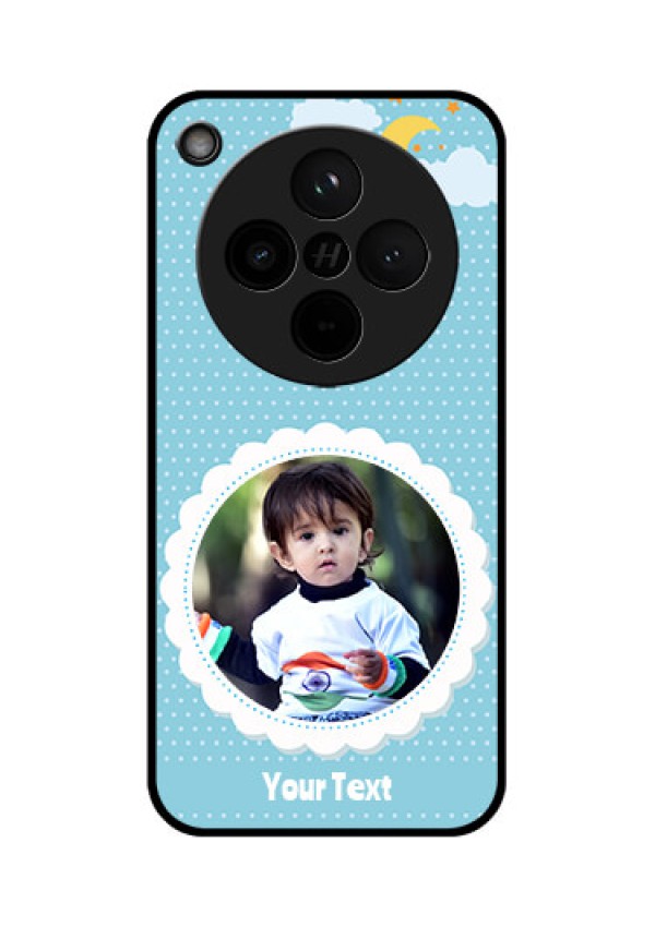 Find X8 5G Custom Glass Phone Case - Violet Pattern Design