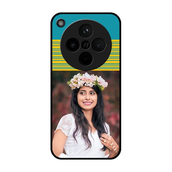 Find X8 5G Custom Glass Phone Case - Yellow and Blue Design Find X8 5G Custom Glass Phone Case - Yellow and Blue Design