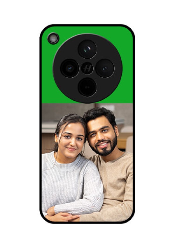 Find X8 5G Custom Glass Phone Case - Green Pattern Design