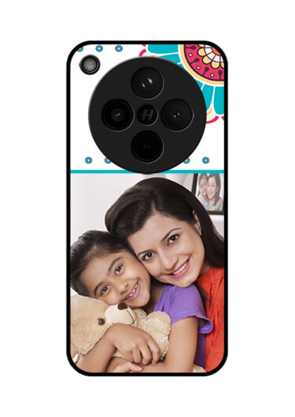 Find X8 5G Custom Glass Phone Case - Flower Design
