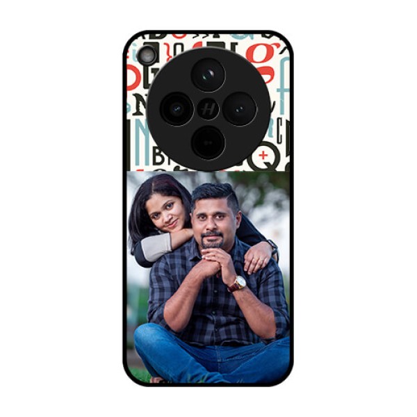 Find X8 5G Custom Glass Phone Case - Alphabet Design