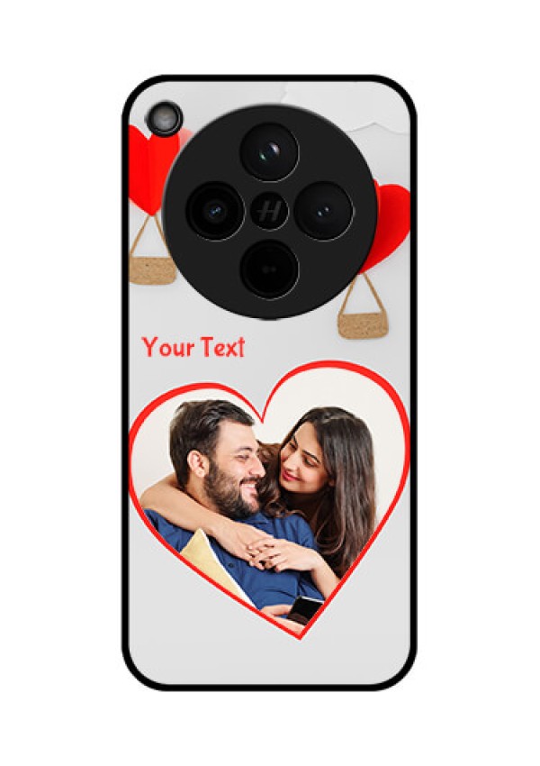 Find X8 5G Custom Glass Phone Case - Parachute Love Design