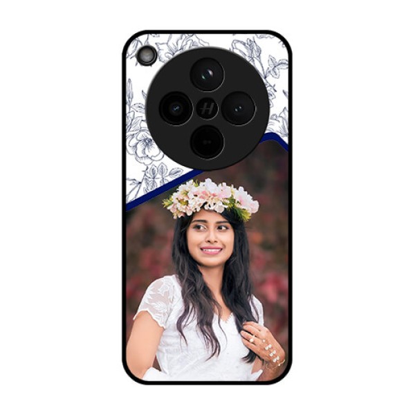 Find X8 5G Custom Glass Phone Case - Classy Floral Design