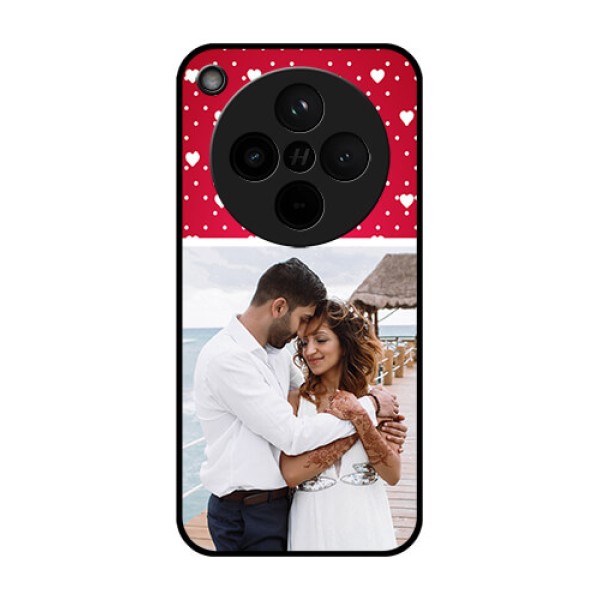 Find X8 5G Custom Glass Phone Case - Hearts Mobile Case Design