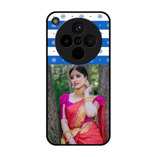 Find X8 5G Custom Glass Phone Case - Snow Pattern Design