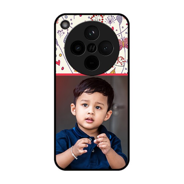 Find X8 5G Custom Glass Phone Case - Premium Floral Design