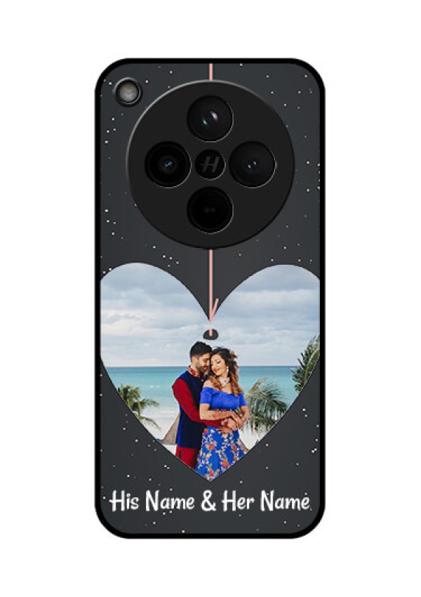 Find X8 5G Custom Glass Phone Case - Hanging Heart Design