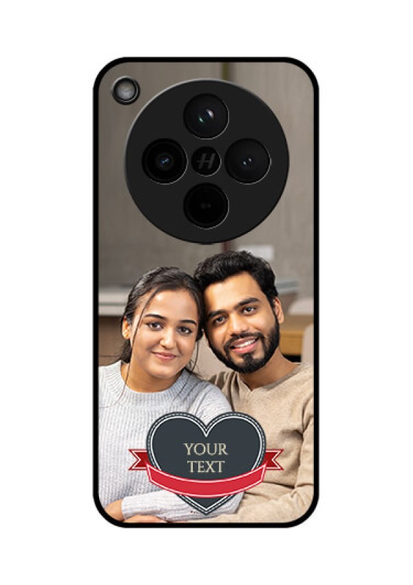 Find X8 5G Custom Glass Phone Case - Just Married Couple Design