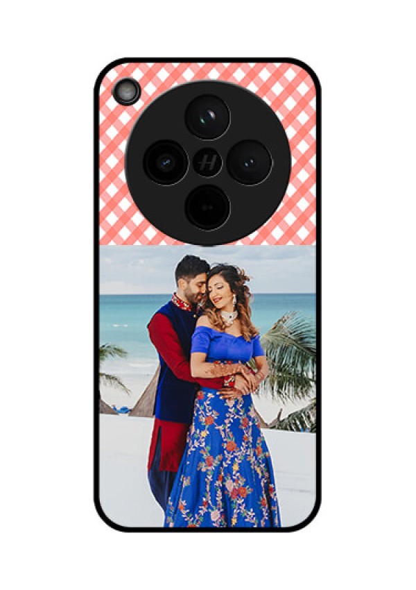 Find X8 5G Custom Glass Phone Case - Pink Pattern Design