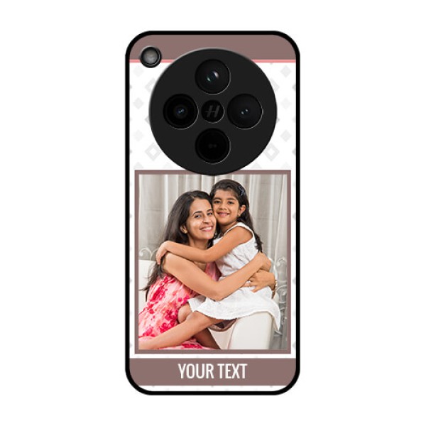 Find X8 5G Custom Glass Phone Case - Simple Diamond Design