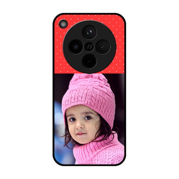 Find X8 5G Custom Glass Phone Case - Red Pattern Design