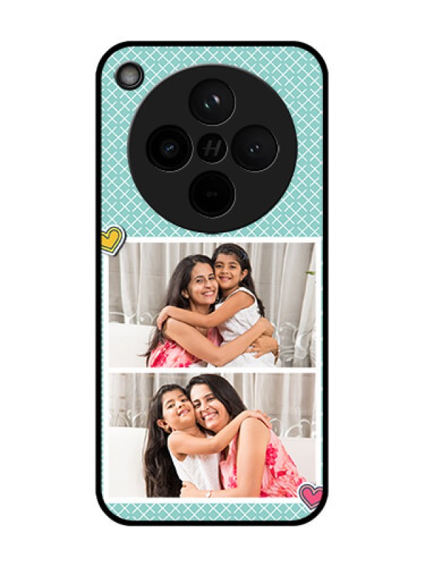 Custom Find X8 5G Custom Glass Phone Case - 2 Image Holder With Pattern Design