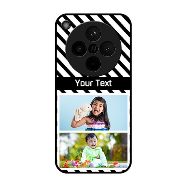 Find X8 5G Custom Glass Phone Case - Black And White Stripes Design Find X8 5G Custom Glass Phone Case - Black And White Stripes Design